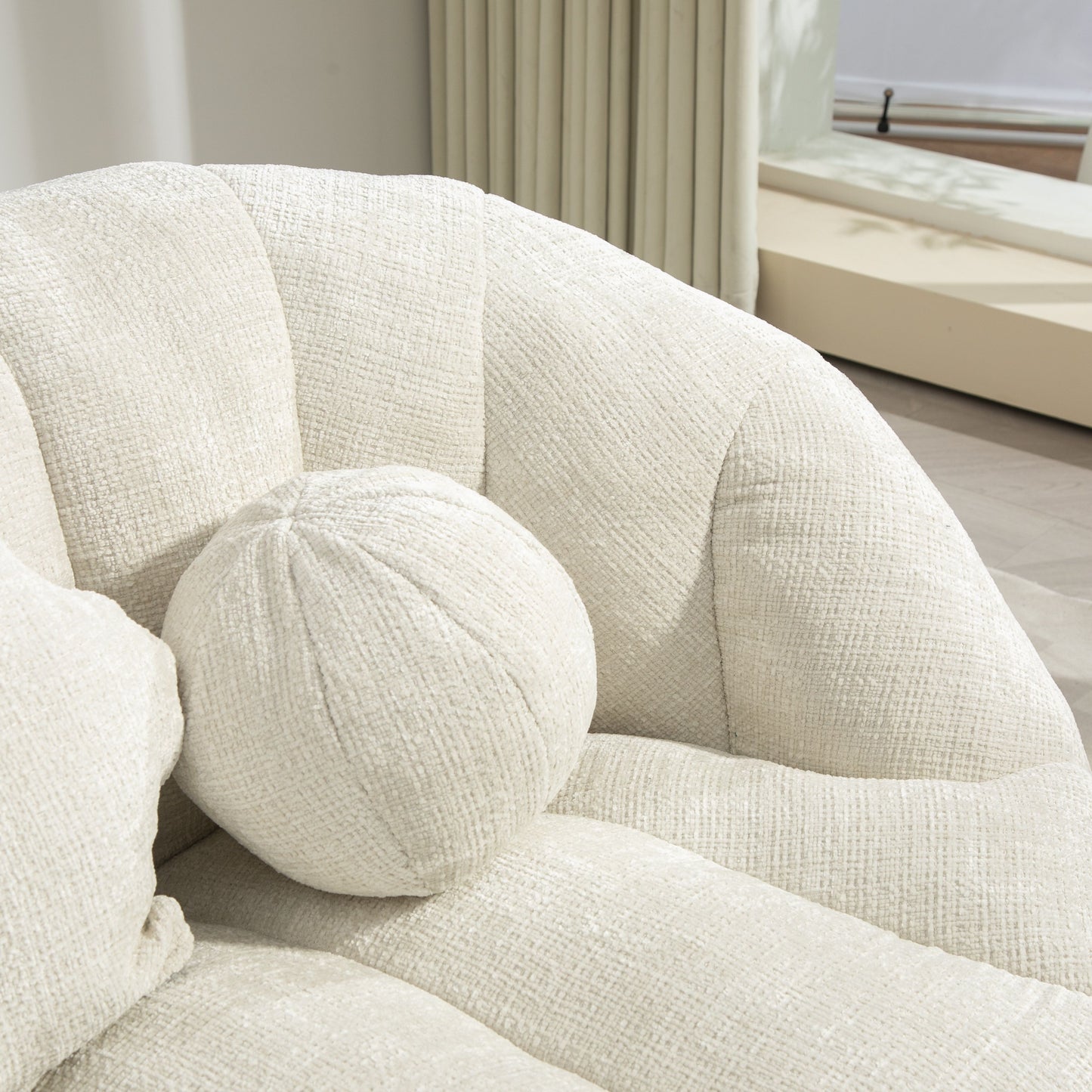 High Back Bean Bag Sofa Couch For Adults And Kids, Comfortable Lounger, Indoor & Outdoor Use - White