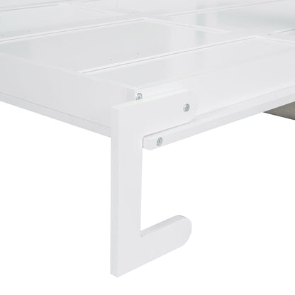 Full Size Murphy Wall Bed With Cushion - White