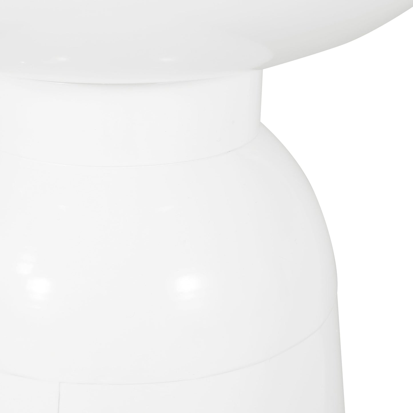 Outdoor, Metal End Table Large - White