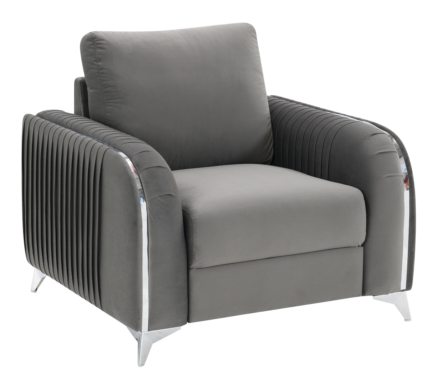 Wenona - Series 4 Pieces Living Room Set With A Coffee Table - Black / Gray