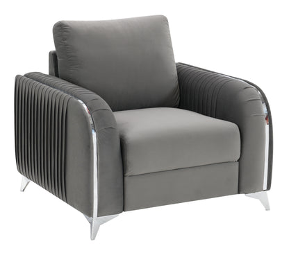 Wenona - Series 4 Pieces Living Room Set With A Coffee Table - Black / Gray