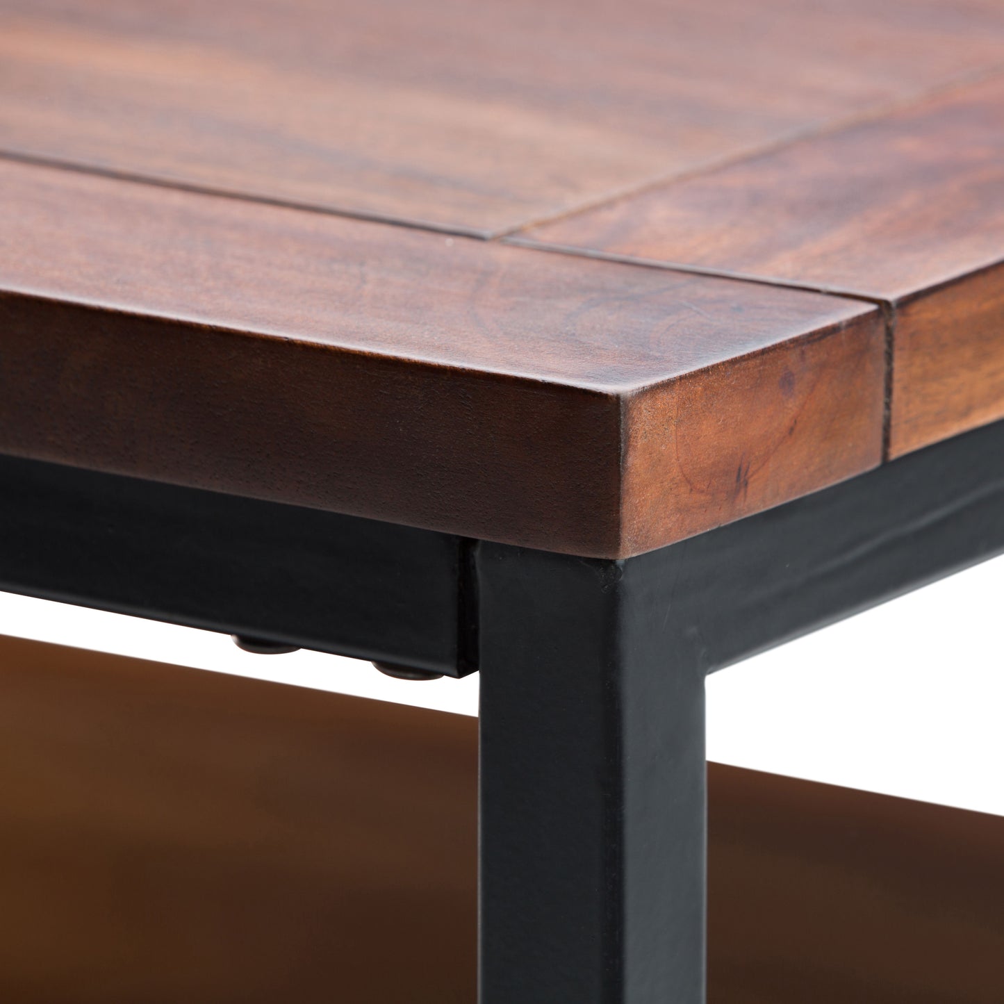 Skyler - Square Coffee Table - Dark Cognac Brown