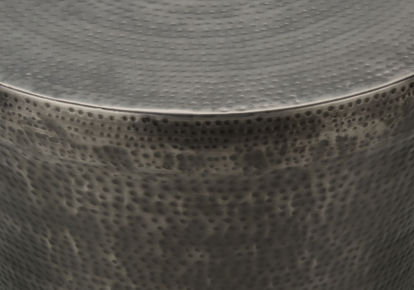 Drum Accent Side Table, Contemporary, Elegant Design - Silver