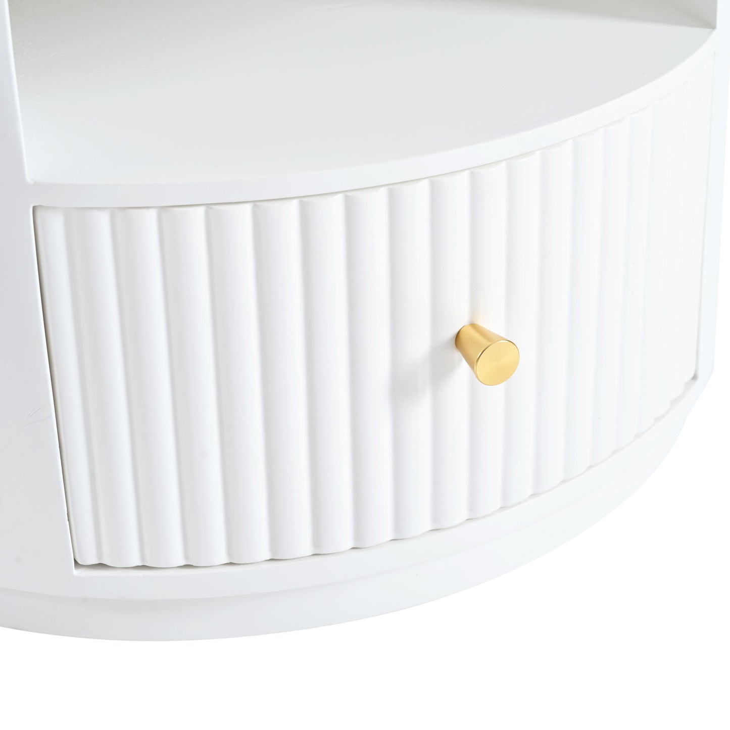 Cloud - Coffee Table, Irregular Shape Coffee Table With 1 Dreawer And Shelf For Living Room - White
