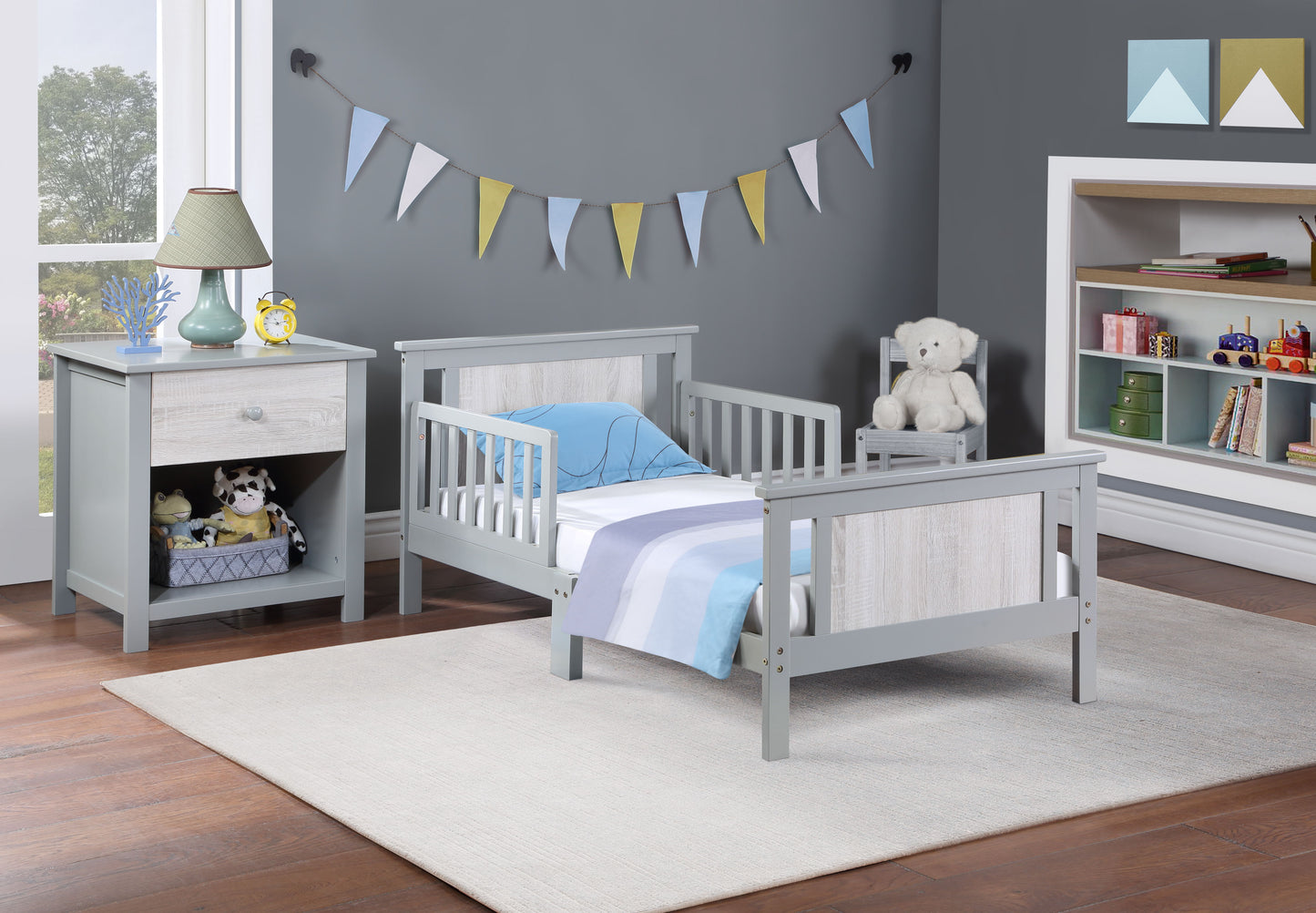 Connelly - Reversible Panel Toddler Bed - Rockport Gray