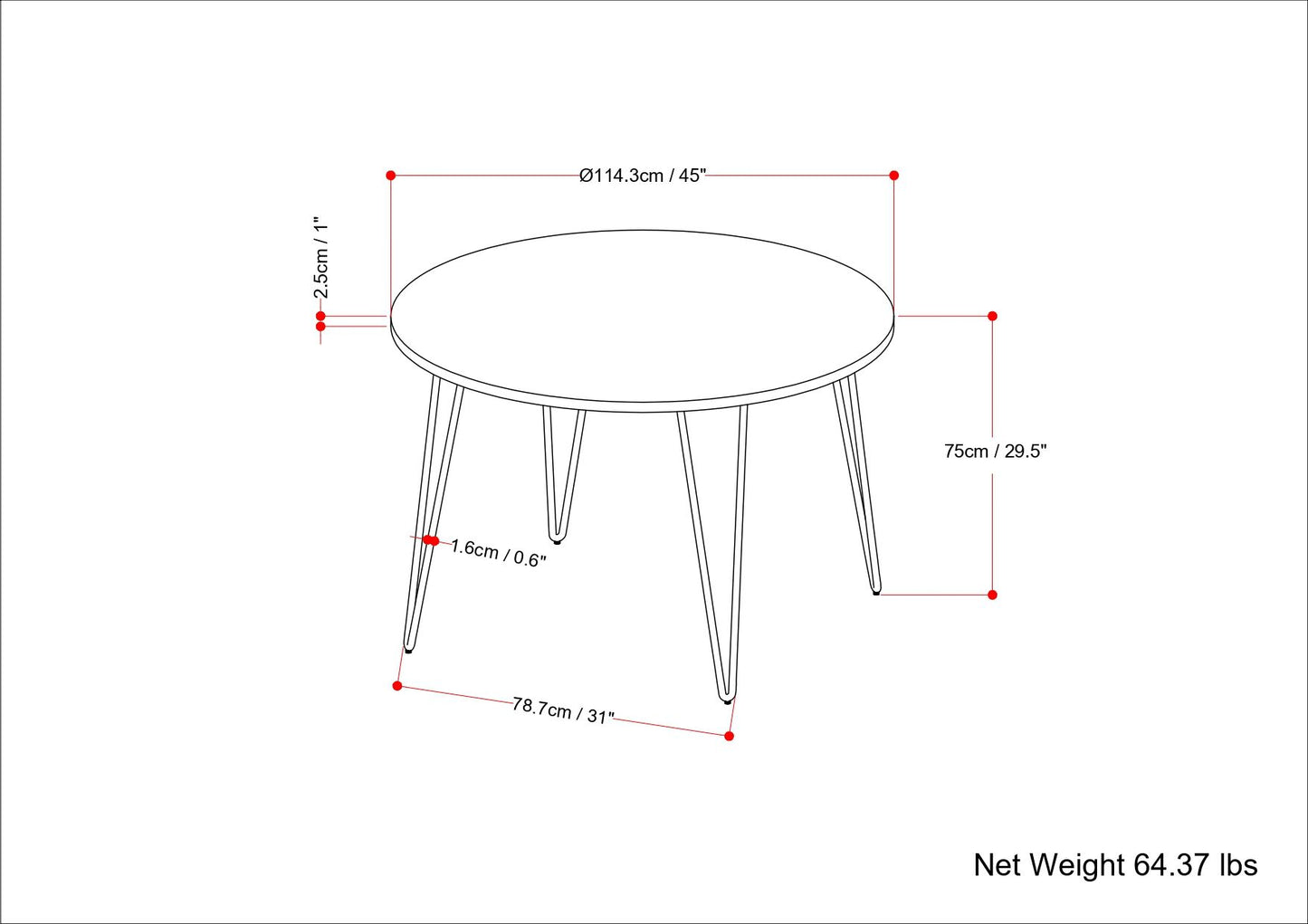 Hunter - Round Dining Table - Natural