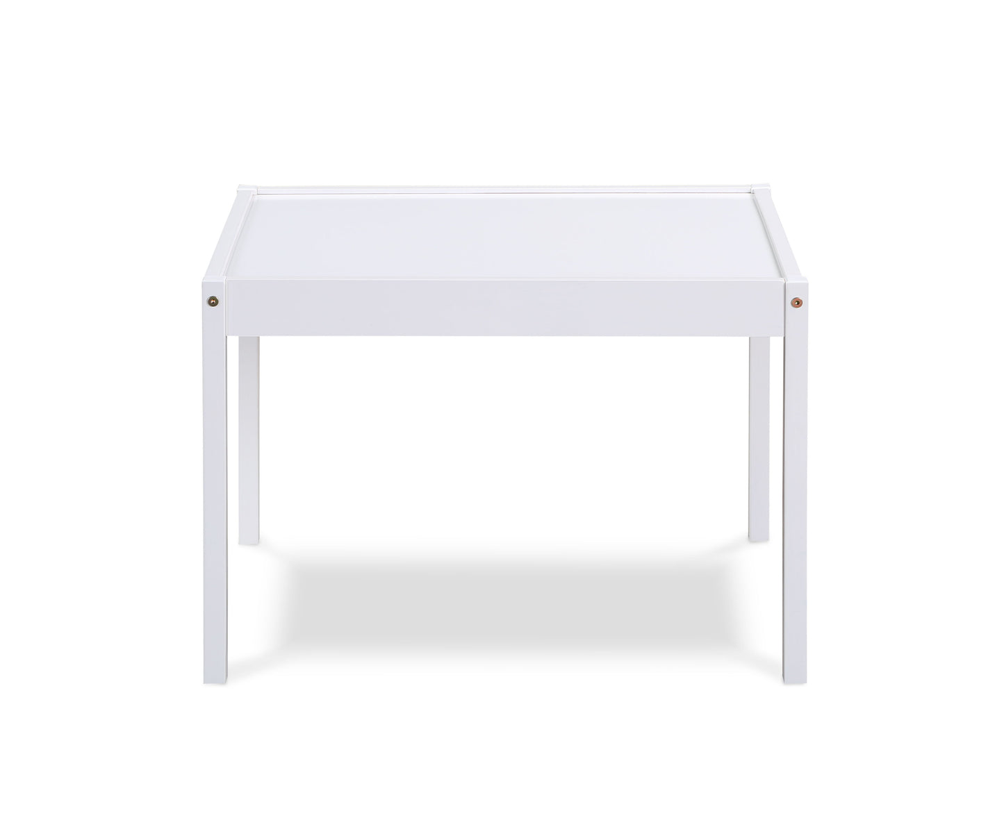 Della - 3-Piece Solid Wood Kids Table & Two Chair Set - White
