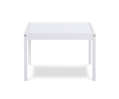 Della - 3-Piece Solid Wood Kids Table & Two Chair Set - White