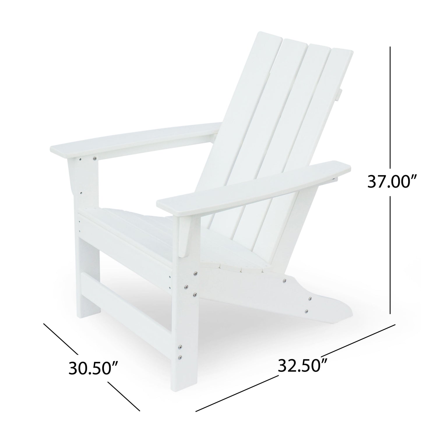 Enigmara - Outdoor High Density Resin Adirondack Chair - White
