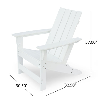 Enigmara - Outdoor High Density Resin Adirondack Chair - White