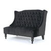 Nurturing - Upholstered Loveseat With Wing Back And Diamond Tufting - Black