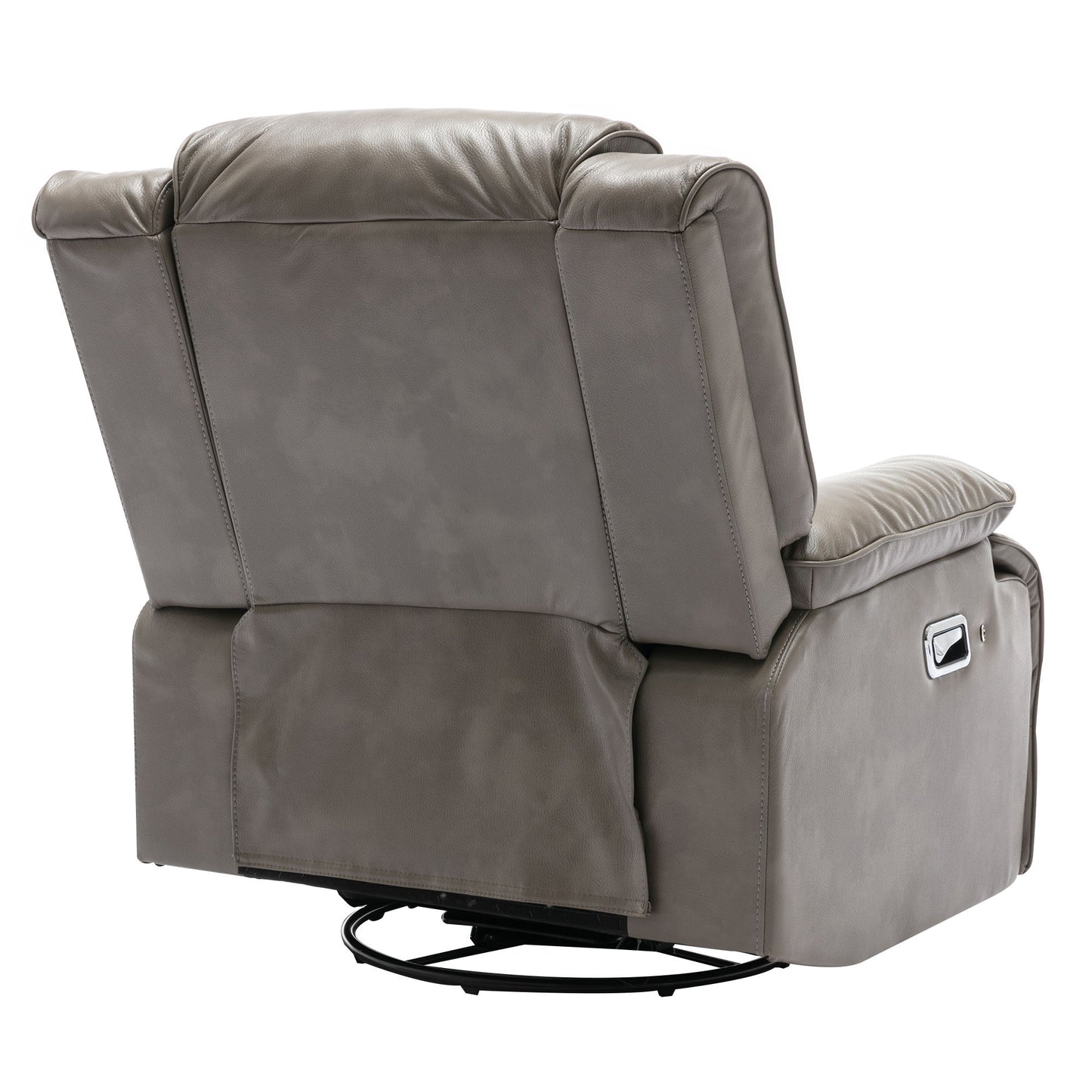 360ÔøΩÔøΩ Swivel And Rocking Home Theater Recliner Manual Recliner Chair With A Led Light Strip For Living Room - Gray