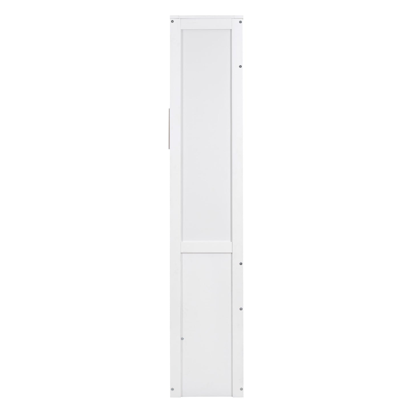 Full Size Murphy Wall Bed With Shelves - White