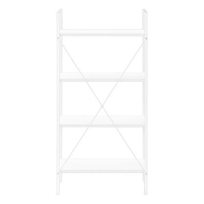Bookshelf, Bookcase, 4 Tier, Office, Bedroom, Contemporary, Modern - White