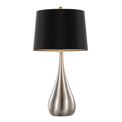 Pebble - Contemporary Table Lamp (Set of 2) - Nickel / Black