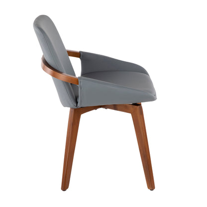 Cosmo - Mid-Century Chair - Walnut / Gray