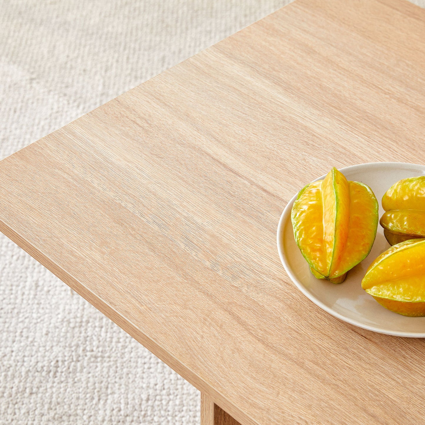 Modern Triangular Support Coffee Table, Lightweight And Stable, Perfectly Integrating Nature And Industry - Light Wood