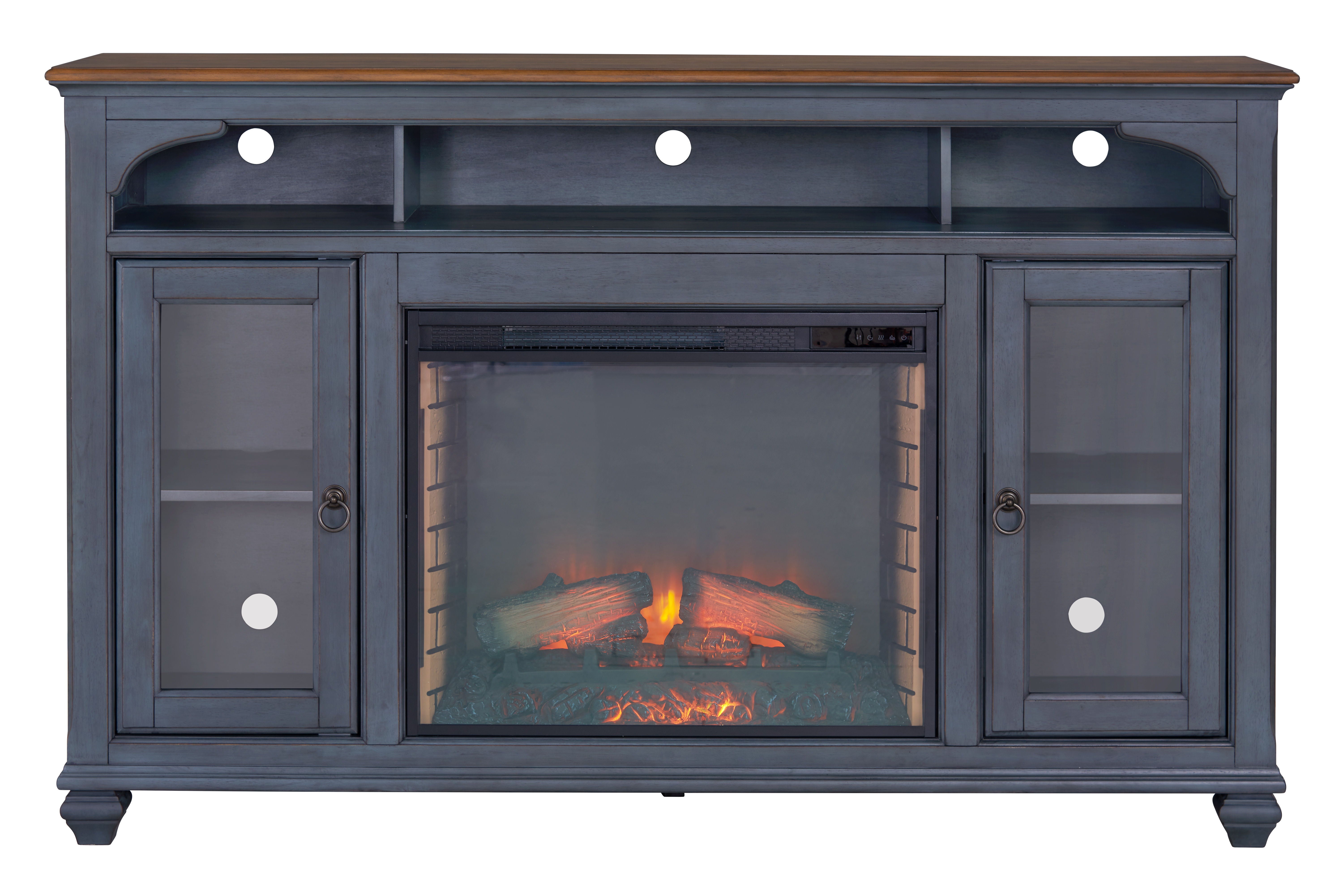 Americana - 66 In Fireplace TV Stand For TVs Up To 80