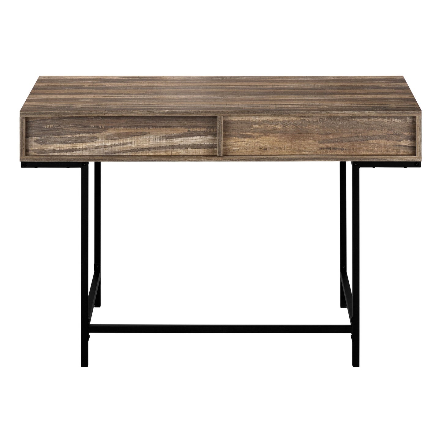 Computer Desk For Home Office, Laptop, Storage Drawers, Contemporary Versatile Placement - Brown