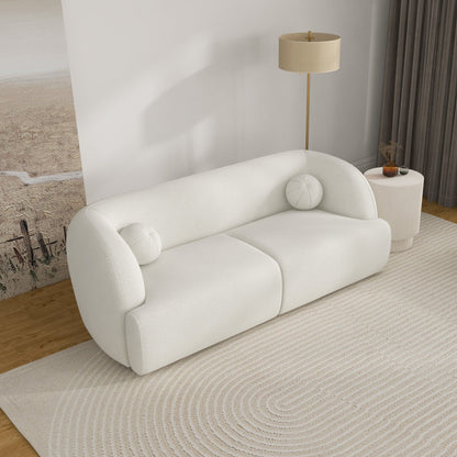 Anna - French Boucle Sofa - White