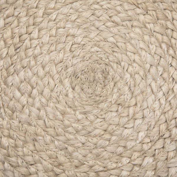 Edgeley - Round Pouf - Gray / Natural