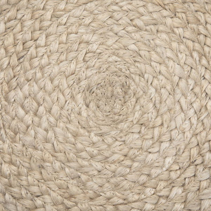Edgeley - Round Pouf - Gray / Natural