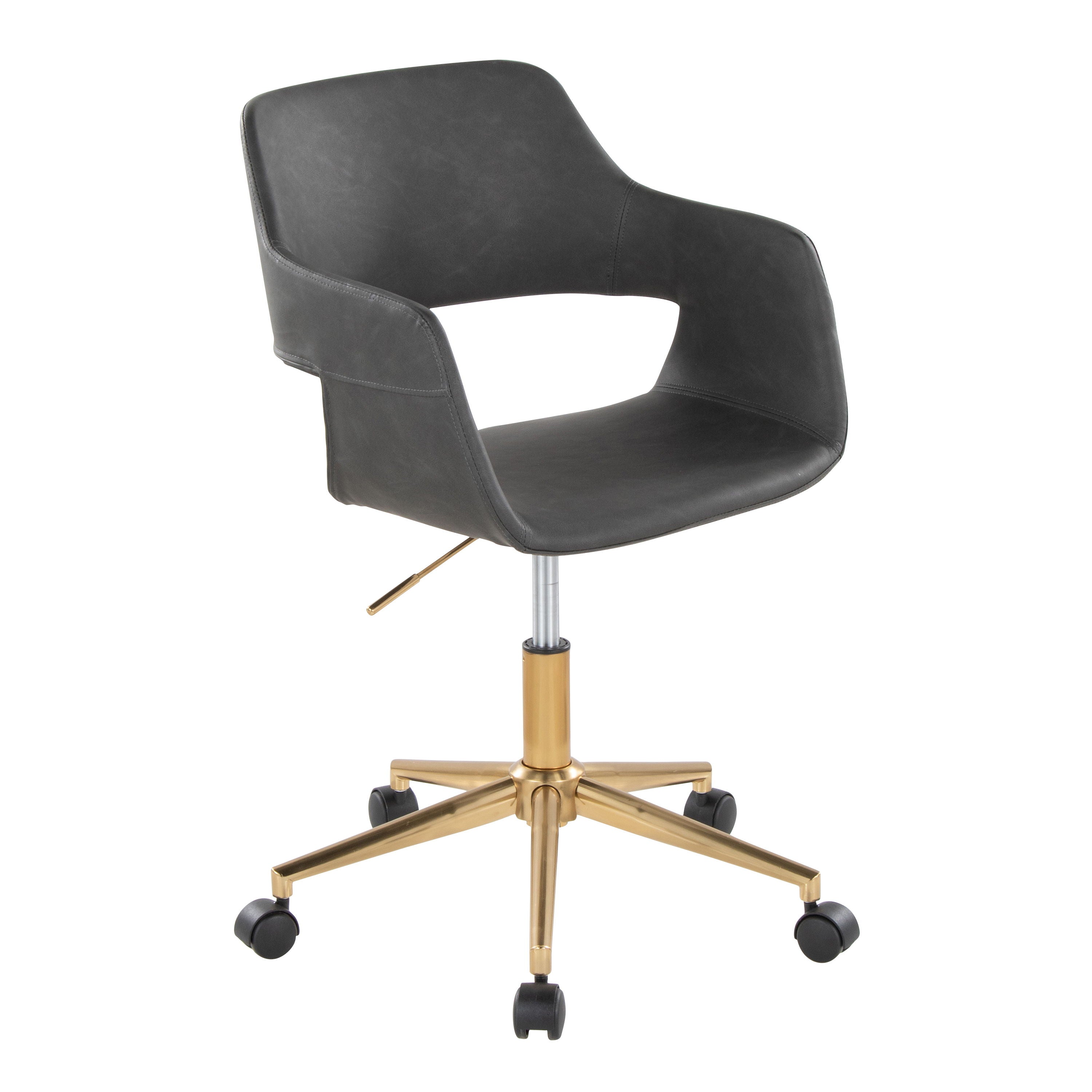 Margarite - Contemporary Task Chair - Gold / Gray