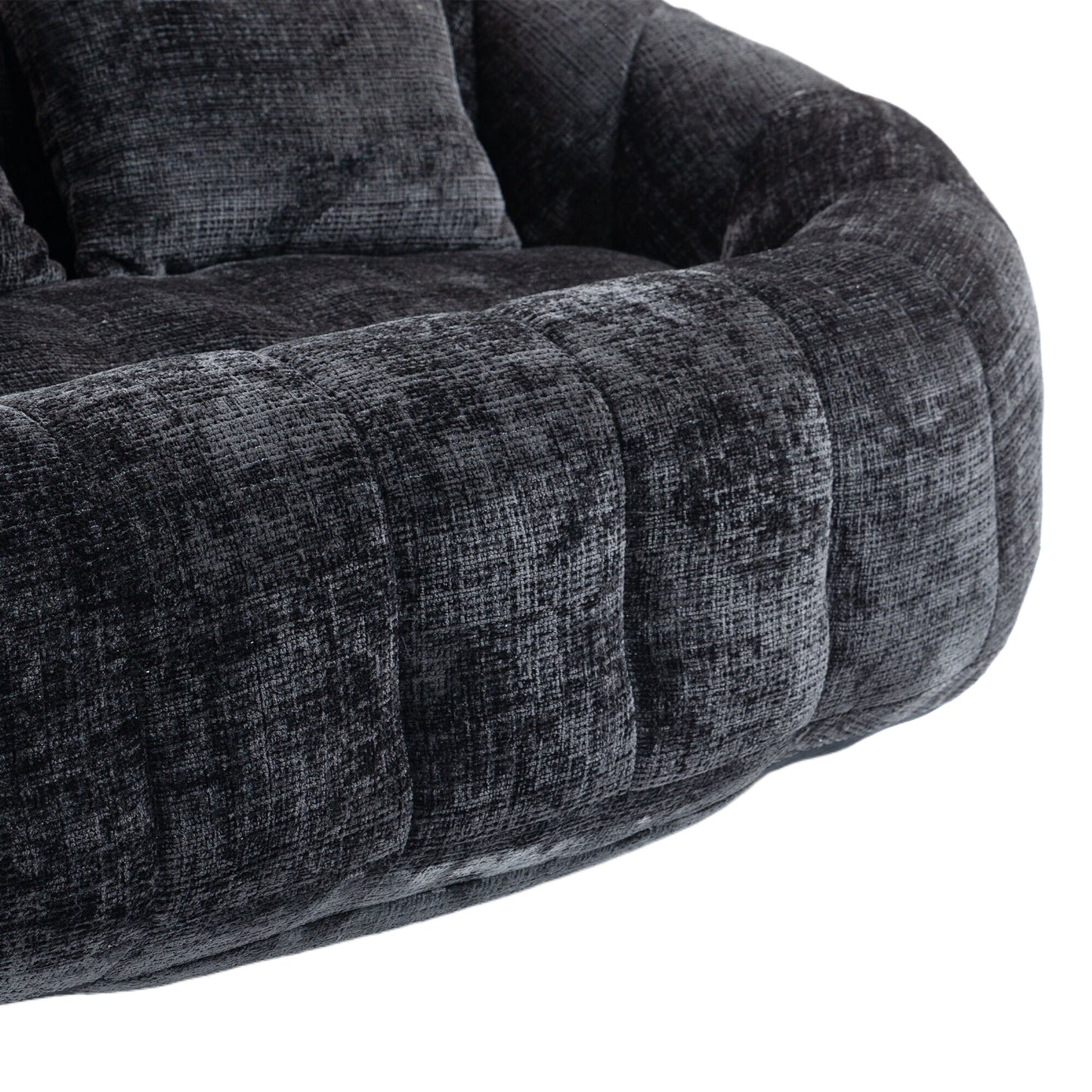 High Back Durable Comfort Bean Bag Sofa Couch For Adults And Kids - Black