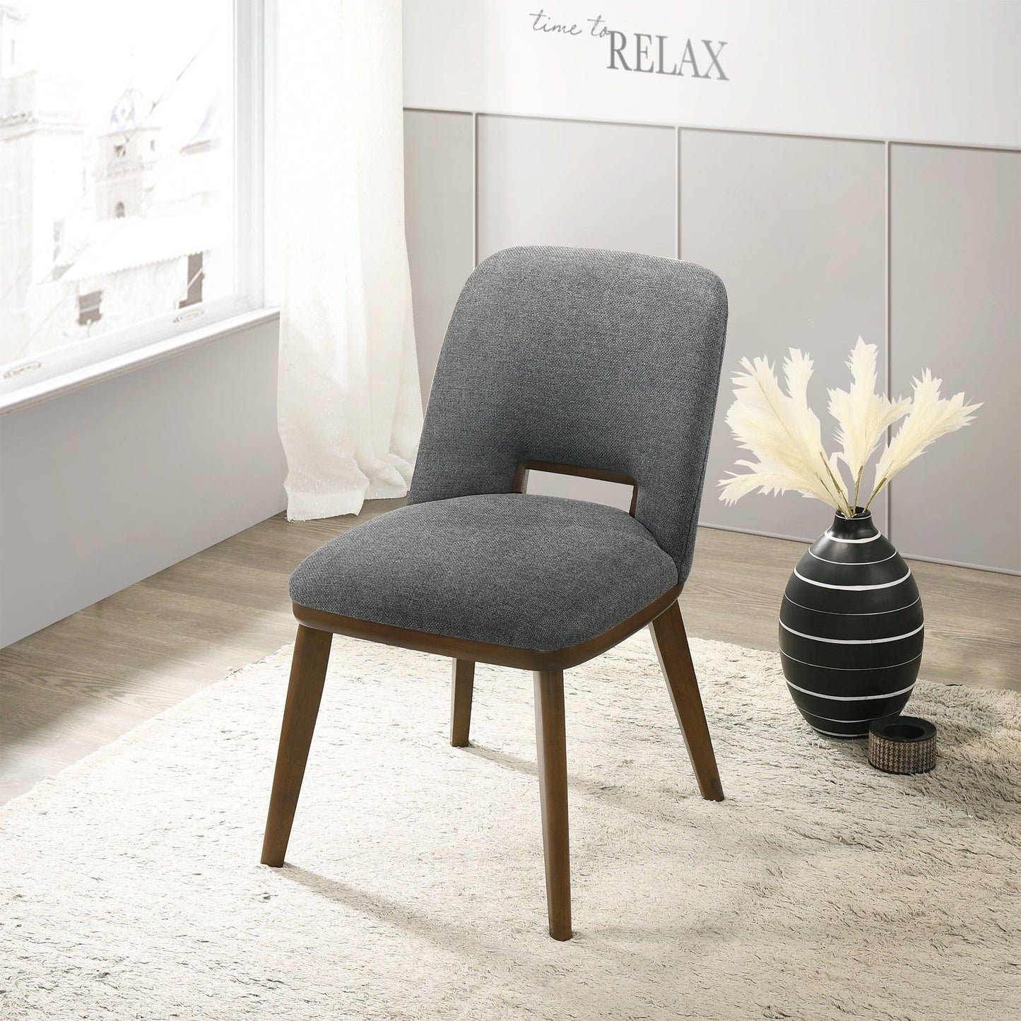 Blake - Dining Chair (Set of 2) - Brown / Dark Gray