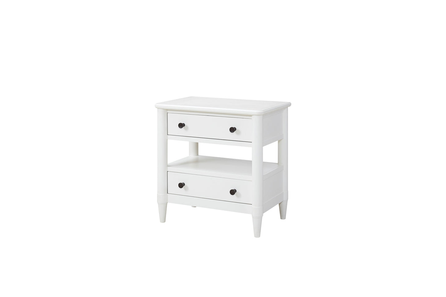 Open Nightstand With 2 Drawers - White