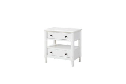 Open Nightstand With 2 Drawers - White