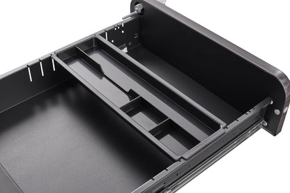 3 Drawer Mobile File Cabinet Under Desk Office, Simple Style Versatile Storage Cabinet, 5 Wheel Design Anti-Tilting Cold Rolled Steel Waterproof Moisture-Proof - Black