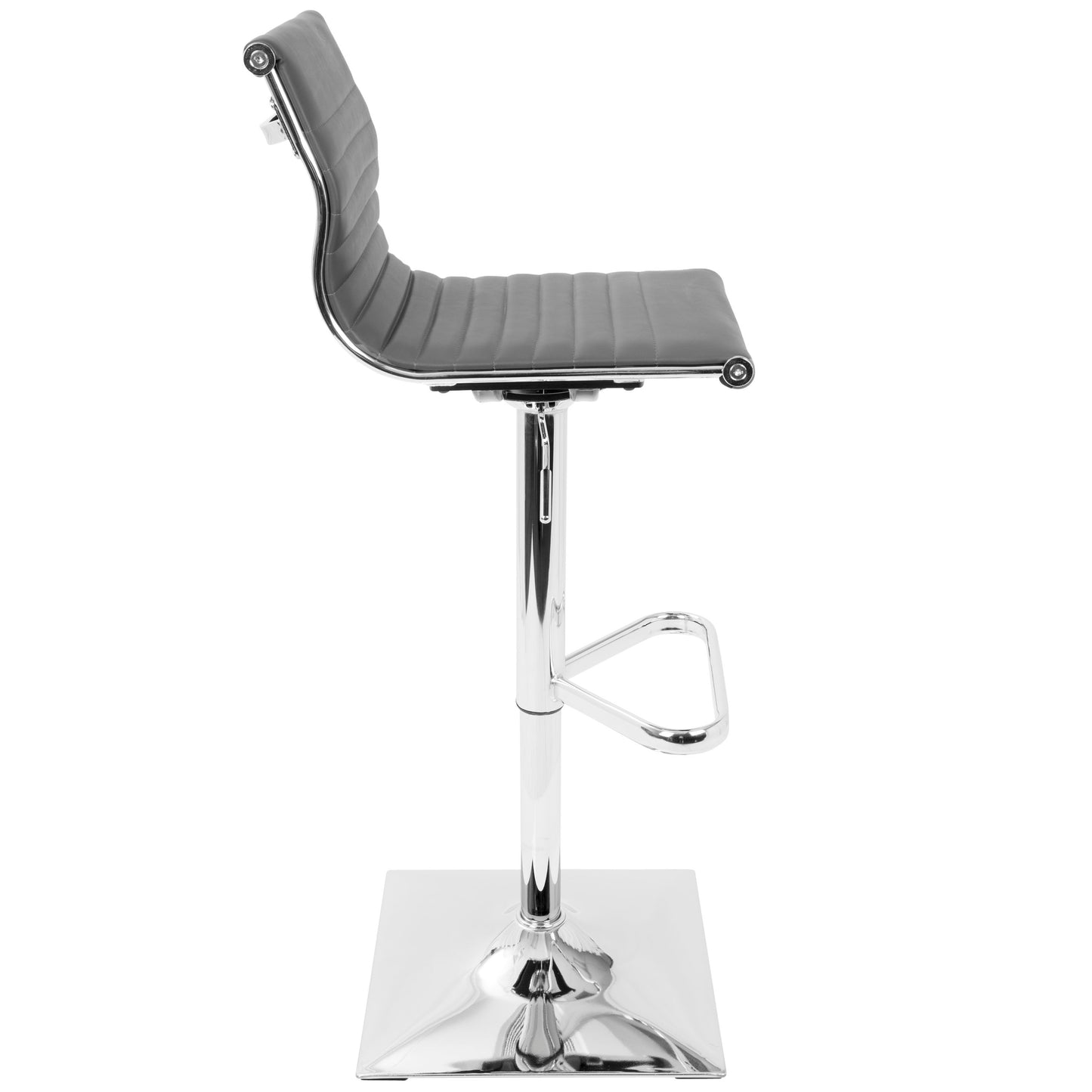 Masters - Contemporary Adjustable Barstool With Swivel - Gray