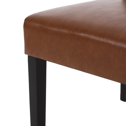 Broxton - Tuft Dining Rolltop Chair (Set of 2), Contemporary Design - Light Brown