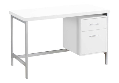 Computer Desk For Home Office, Laptop, Left Right Set - Up, Storage Drawers, Contemporary And Modern - White
