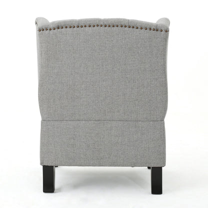 Upholstered Accent Chair, Mid Century Modern Arm Chair, Reading Chair For Living Room, Bedroom - Gray