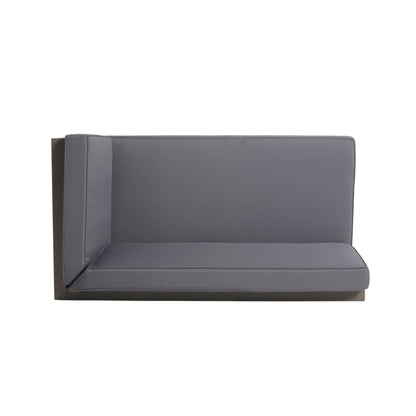 Brava - X Back Right Corner Bench (Set of 2) With Water Resistant Cushions - Dark Gray