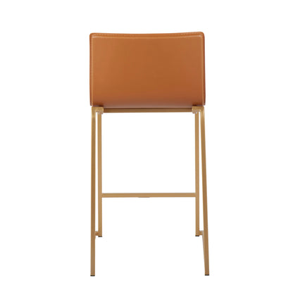 Mara - Contemporary Counter Stool (Set of 2) - Gold / Camel