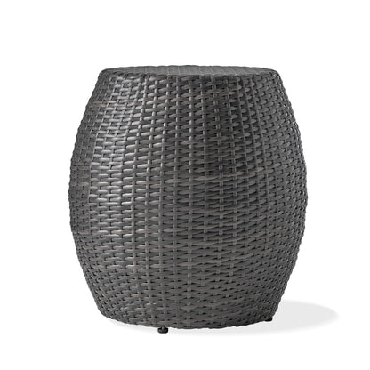 Outdoor Wicker Patio Side Table - Gray