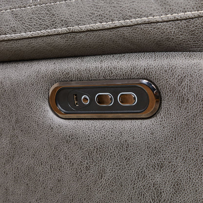 Dual Okin Motor Rocking And 240ÔøΩÔøΩÔøΩÔøΩÔøΩÔøΩÔøΩÔøΩÔøΩÔøΩÔøΩÔøΩÔøΩÔøΩÔøΩ Swivel Single Sofa Seat Recliner Chair Infinite Position, Head Rest With Power Function - Gray