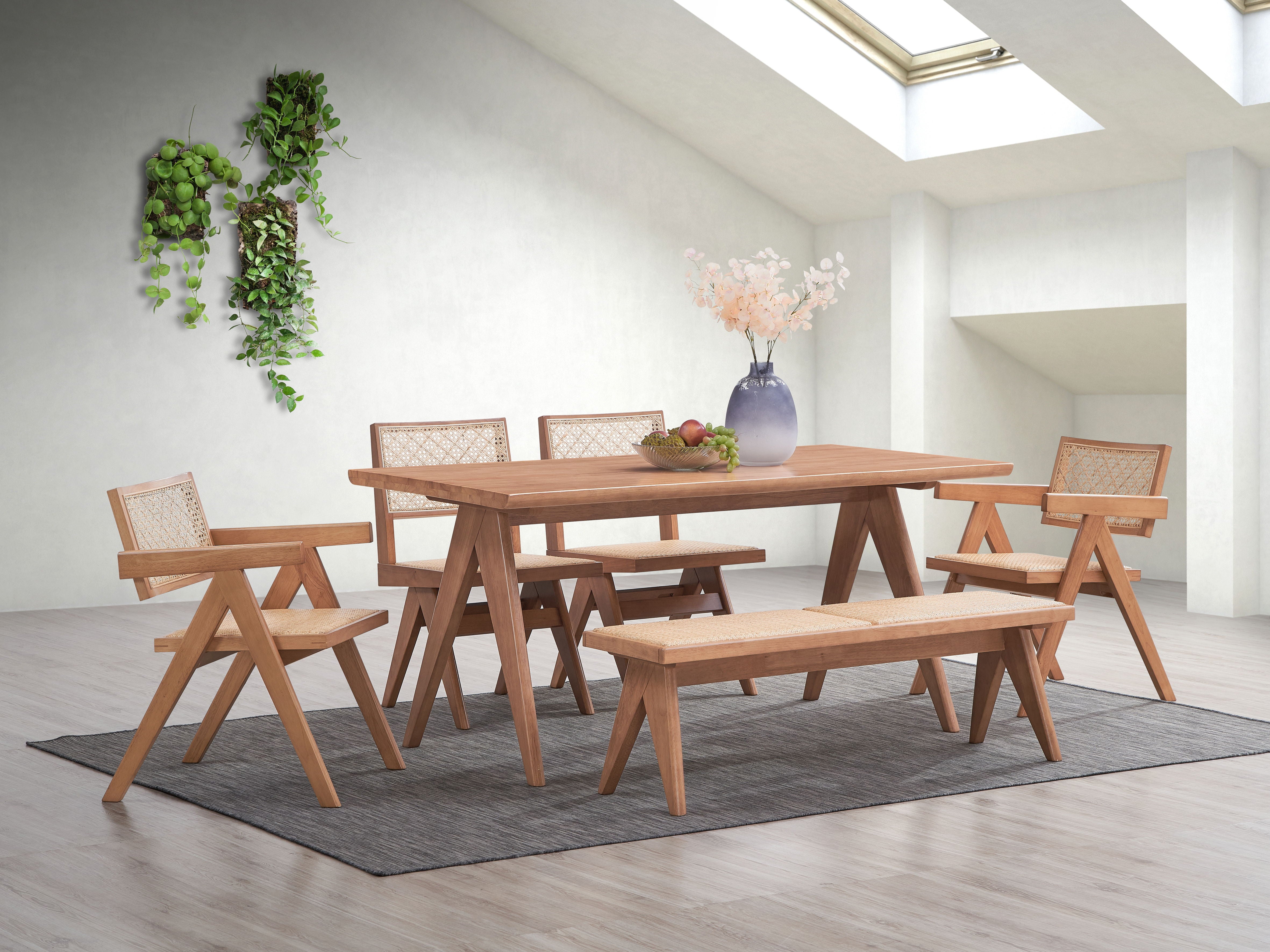 Valentina - 6 Pieces Patio Furniture Set - Rattan / Natural