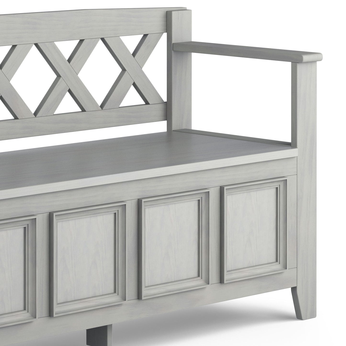 Amherst - Entryway Storage Bench - Fog Gray