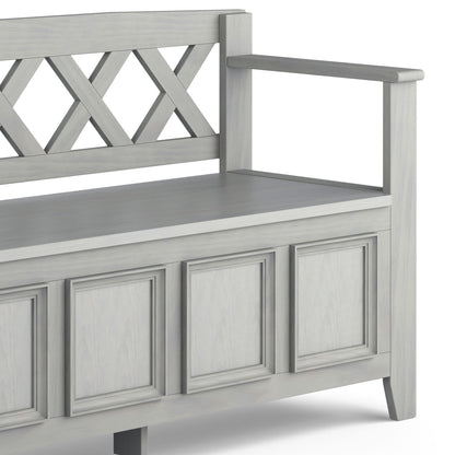 Amherst - Entryway Storage Bench - Fog Gray