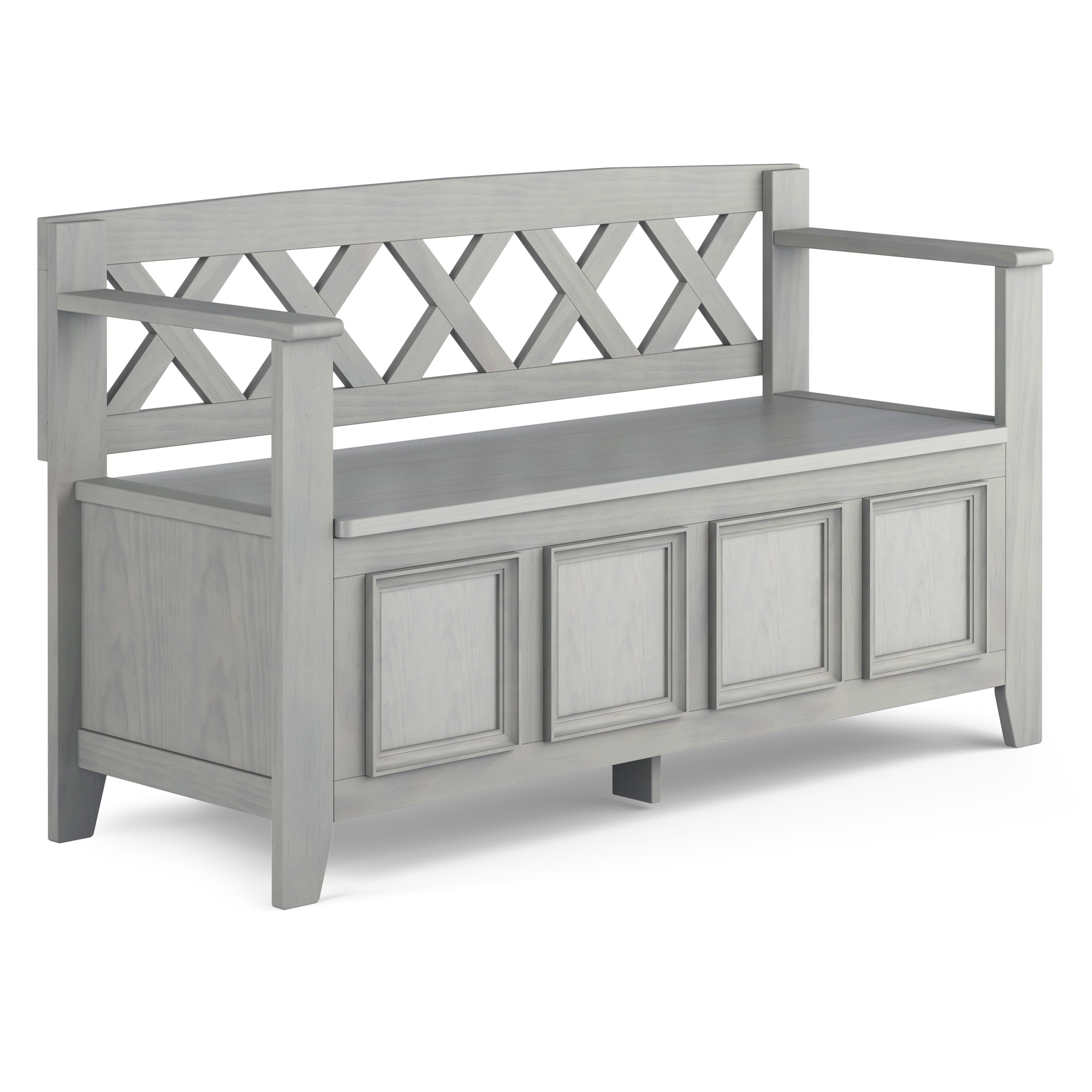 Amherst - Entryway Storage Bench - Fog Gray