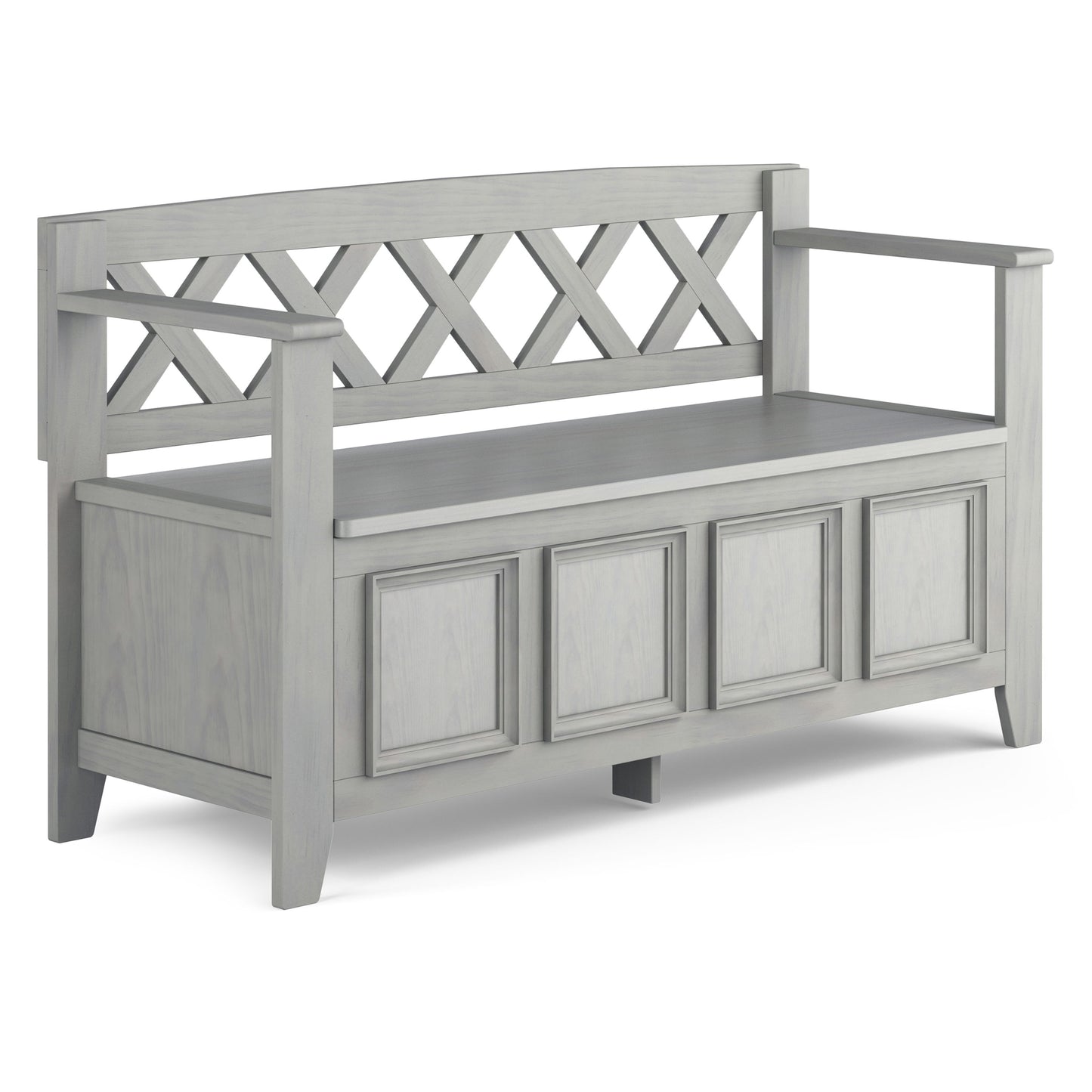 Amherst - Entryway Storage Bench - Fog Gray