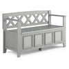 Amherst - Entryway Storage Bench - Fog Gray