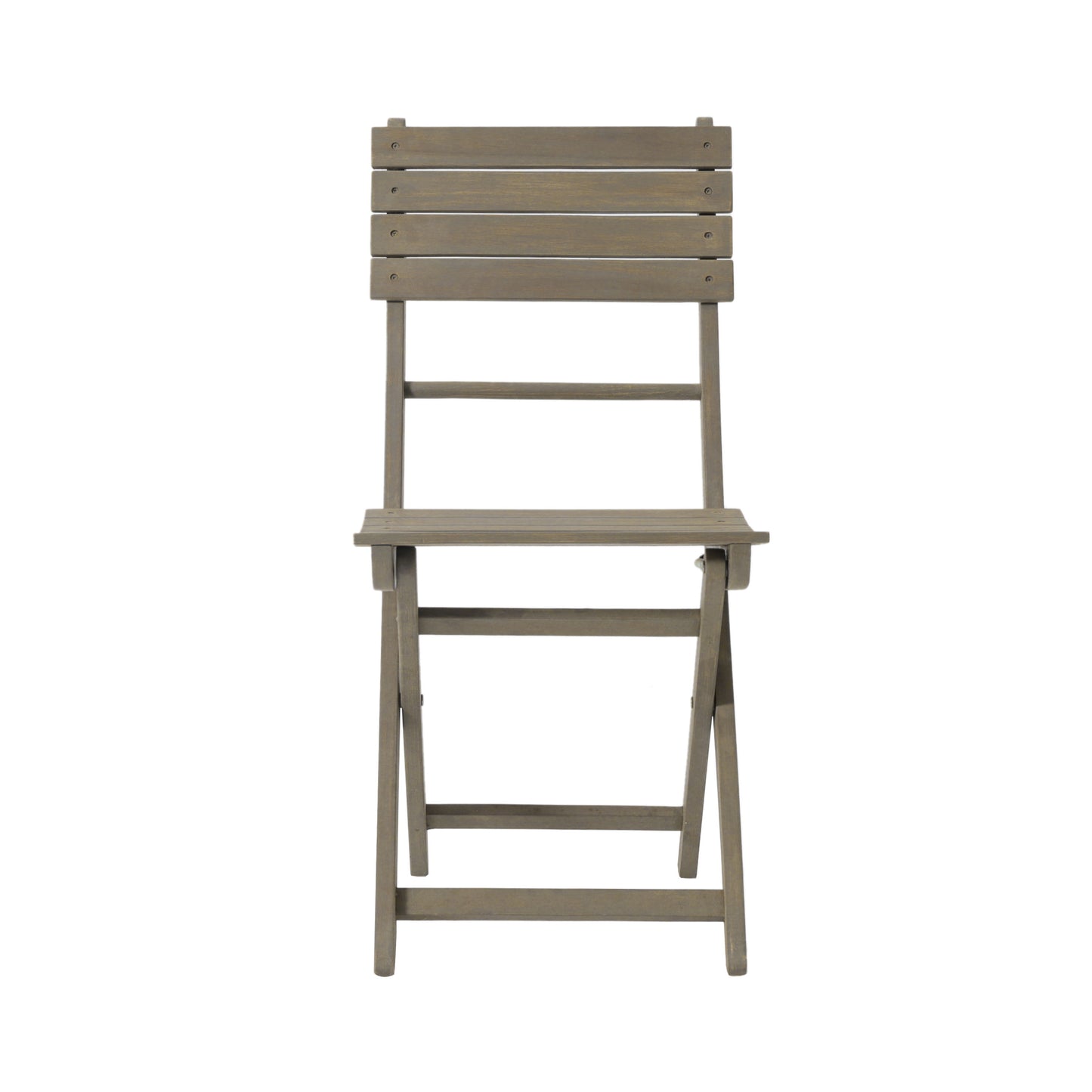 Outdoor 3 Pieces Half Round Folding Bistro Set: Weather Resistant, Space Saving - Gray