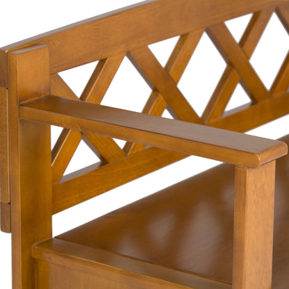 Amherst - Entryway Storage Bench - Light Avalon Brown