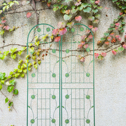 4 Pack Metal Garden Trellis Rustproof Trellis For Climbing Plants Outdoor Flower Support - Green