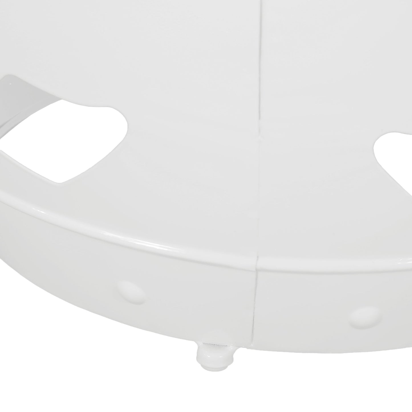 Large Metal End Table -White